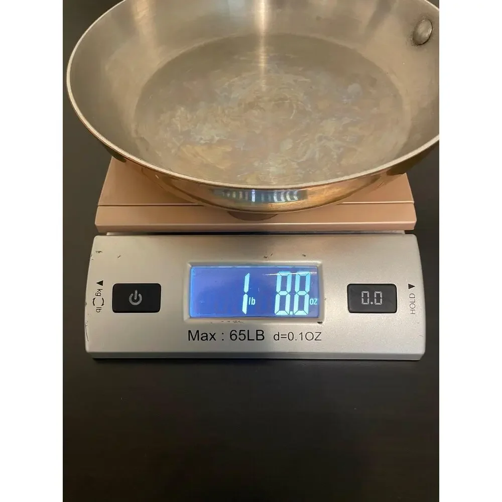 Mauviel Copper Frying Pan Stainless Steel Interior 8